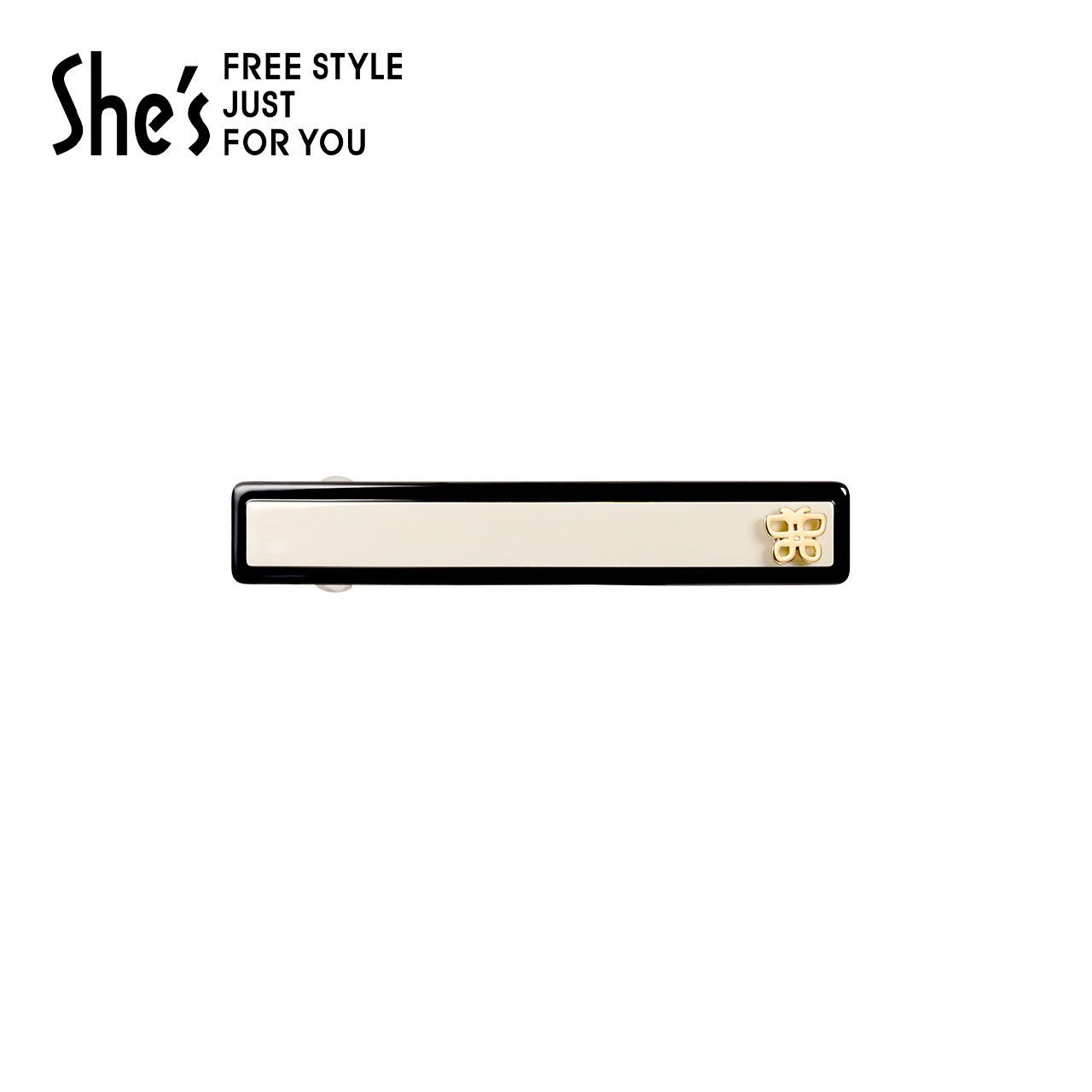 shes茜子奥莱小香风黑白撞色横夹马尾平行夹板材半发夹礼物女发饰,饰品/流行首饰/时尚饰品新,发饰,淘宝优惠券,粉丝福利购,淘宝优惠卷