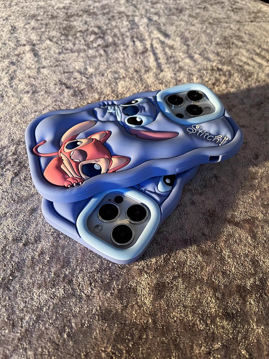 适用OPPOK9可爱史迪仔reno5手机壳k9x保护套q3pro软硅胶Q5凹凸v13高级感v25蓝色k10真我Q3潮GTneo女款k9s萌5G