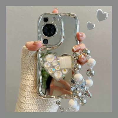 适用vivoy77e电镀银色y76手机壳y74s镜面y53s保护套y52s曲边纹y70s全包y33sy30带支架y51s爱心y31潮5G女款y35