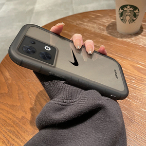 IQOO9潮牌情侣vivoiqooneo6手机壳z5高级感z3透明u1x软硅胶u3男女款Z1保护套iQ007全包边适用5G小清新8黑白色