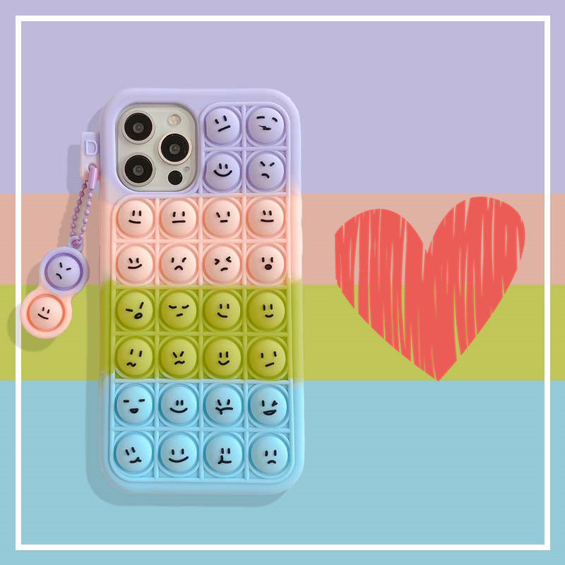 适用realmeq2彩色表情包oppor15手机壳r17保护套r15x笑脸x2真我V5软a9x硅胶r11捏捏乐a59全包a8防摔r9s潮79女