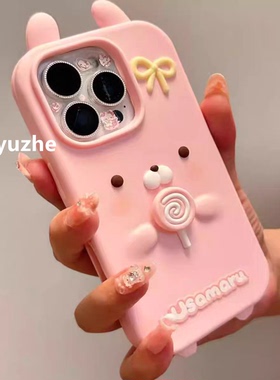 立体旋转棒棒糖兔丸适用vivos30手机壳S30Promini硅胶软壳s20保护套s19全包防摔y78可爱y100i甜y35m+萌卡通女