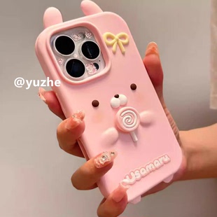 立体旋转棒棒糖兔丸适用vivos30手机壳S30Promini硅胶软壳s20保护套s19全包防摔y78可爱y100i甜y35m 萌卡通女