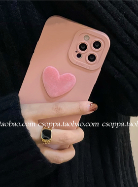 k40粉色丝绒爱心小米11手机壳红米note10pro全包10s毛绒Redmi Note95G软lite青春版k30适用8保护套k20女7por