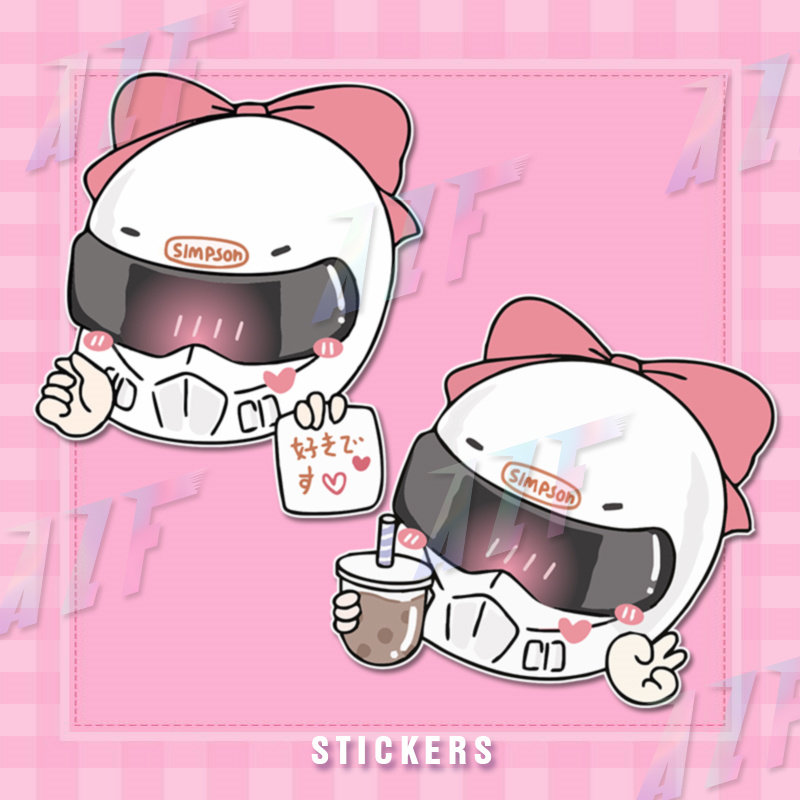 卡通动漫爆音少女车贴 川崎来梦二次元 痛车 摩托车创意防水贴纸