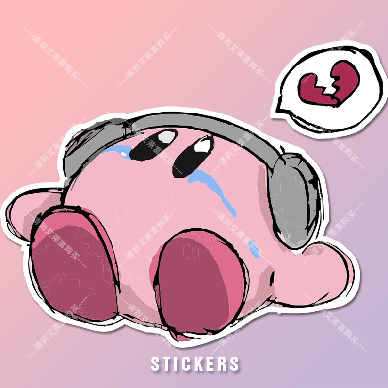 星之卡比Kirby趣味搞怪车贴