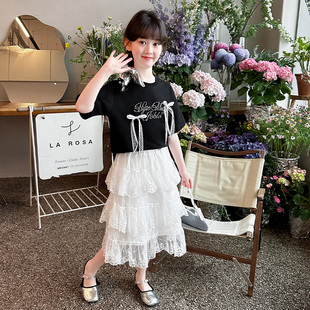 女童半裙夏套裝 搭配超仙高級感夏天萌娃夏日夏潮ins風 2025服裝