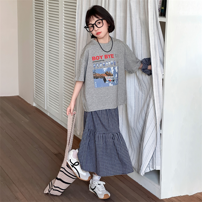 女童夏季套装甜美潮装森系夏日公主裙纱裙穿搭童装2025新款服饰
