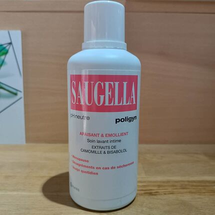 现货Saugella实体店赛吉儿Poligyn Soin滋润私处干燥洗液500ml