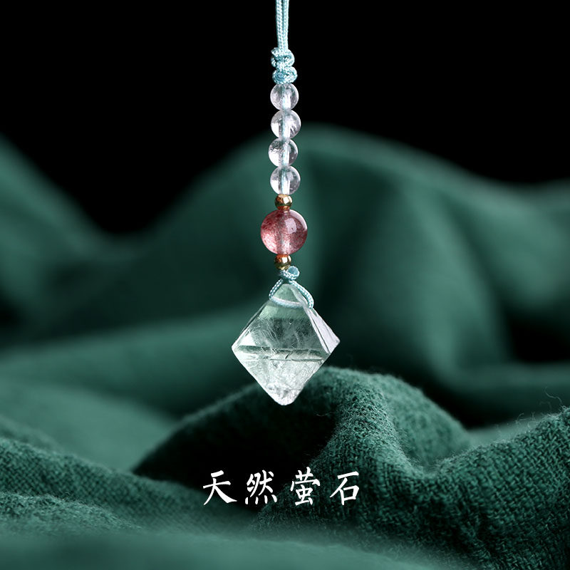 萤石手机挂绳水晶可爱吊坠挂坠图片