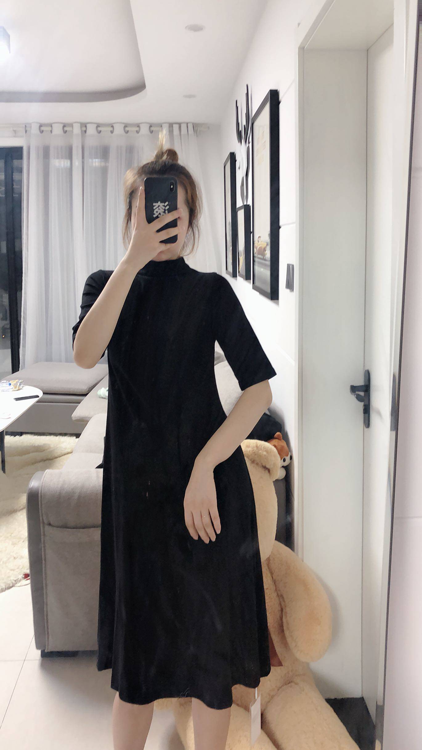 the republic of korea China the republic of korea uzzlang pure cotton Dress cocoon Waist Show thin temperament Self cultivation Sleeve Long-termin the Women's clothing/Boutique , Dress  category - from Buy2taobao.com to provide professional Taobao agent buy service