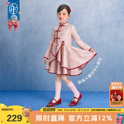 年衣冬季新款女童中国风旗袍裙