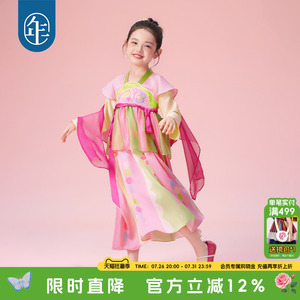 年衣童装儿童唐装汉服裙女童春装新款改良新中式国风连衣裙