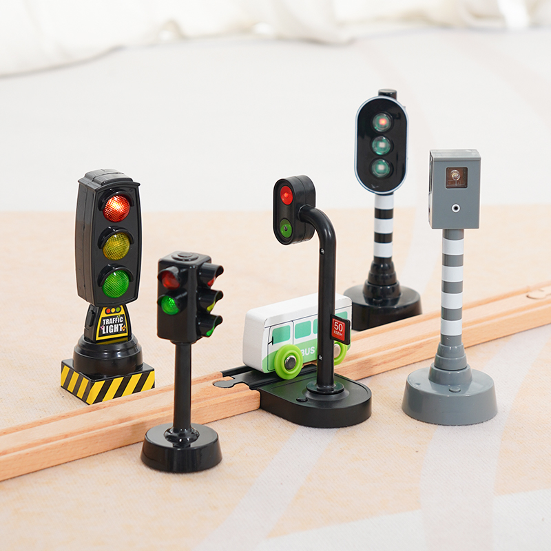 勒酷木质轨道场景配件玩具