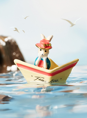 布兰兔星愿纸船冰箱贴磁贴家居饰品可爱兔子创意磁吸冰箱贴小礼物