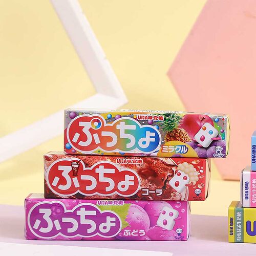 悠哈日本进口汽水50g夹心软糖