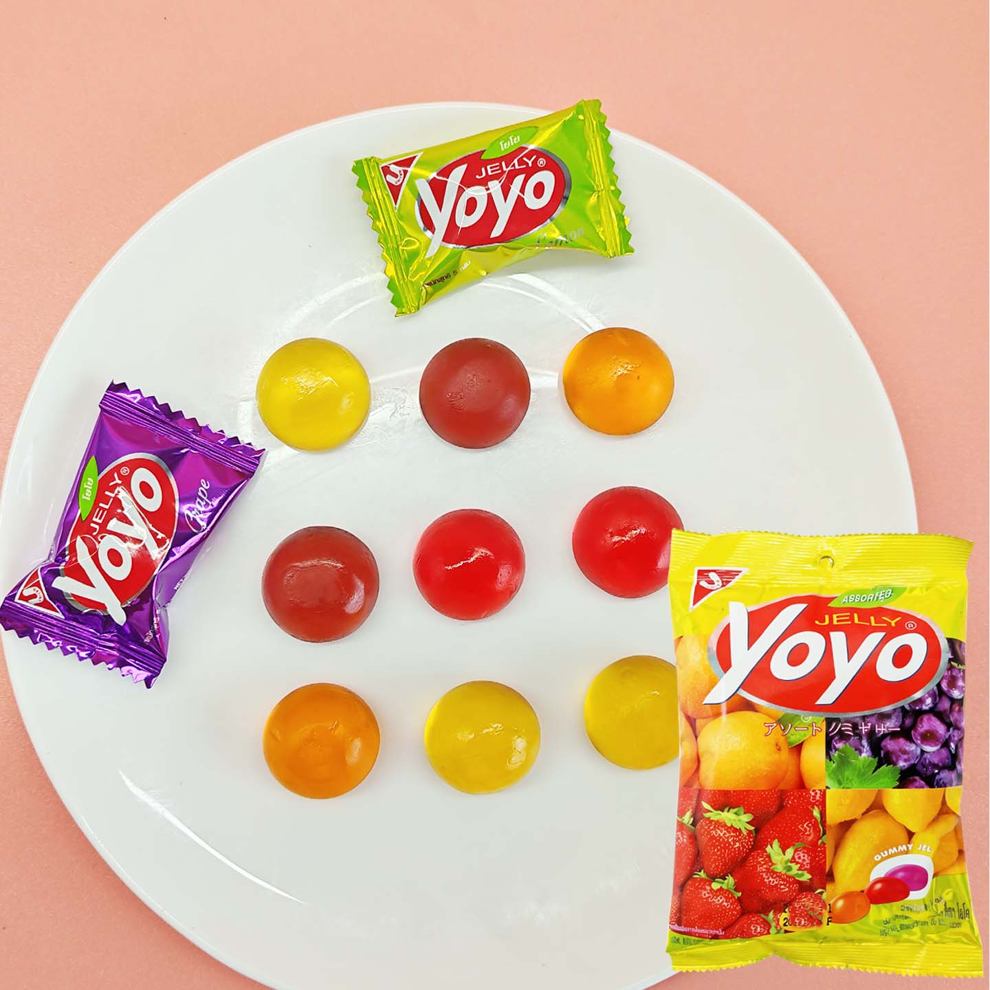 泰国进口YOYO什锦水果软糖泰国果汁软糖Q弹糖果结婚喜糖真方食品