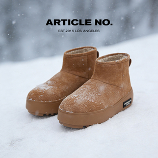 25新品 NO.纯色汉堡厚底短筒雪地靴保暖靴子女士秋冬加厚 ARTICLE