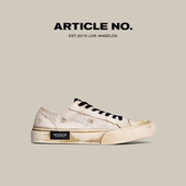 低帮圆头增高橡胶厚底板鞋 ARTICLE NO.1007做旧洗水复古脏脏鞋