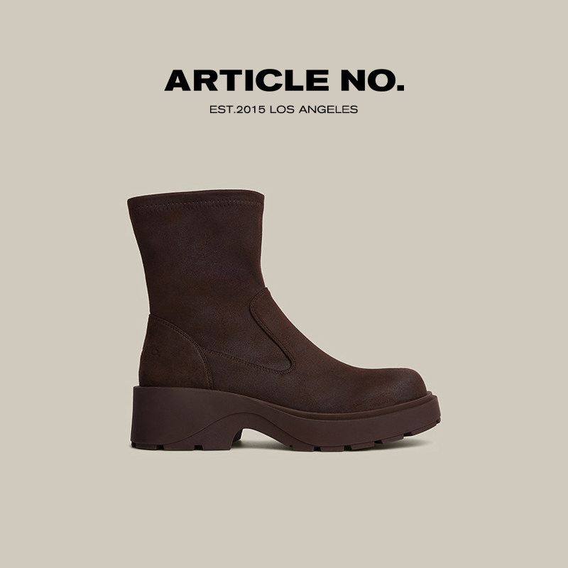 25新品ARTICLE NO.复古马丁靴厚底短靴女秋冬时尚切尔西弹力靴