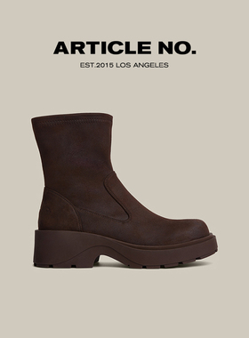 25新品ARTICLE NO.复古马丁靴厚底短靴女秋冬时尚切尔西弹力靴