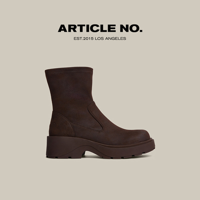 25新品ARTICLE NO.复古马丁靴厚底短靴女秋冬时尚切尔西弹力靴