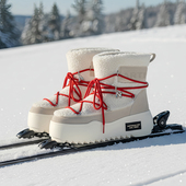 ARTICLE NO.汉堡厚底雪地靴时尚 绑带靴子增高保暖靴秋冬靴子