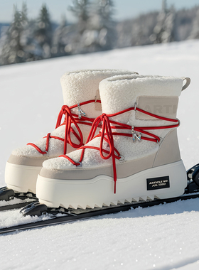 25新品ARTICLE NO.汉堡厚底雪地靴时尚绑带靴子增高保暖靴秋冬