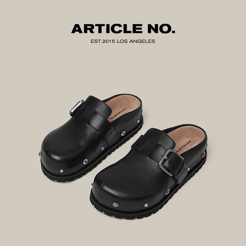 ARTICLE NO.25年新款铆钉装饰包头拖鞋时尚复古勃肯包头拖