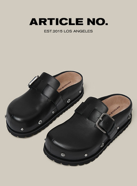 ARTICLE NO.25年新款铆钉装饰包头拖鞋时尚复古勃肯包头拖