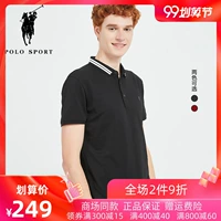Áo thun thể thao nam Paul mùa hè nam áo thun xu hướng tay ngắn in thanh niên lỏng lẻo ve áo đôi khóa áo polo - Polo áo thun polo