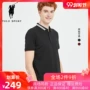 Áo thun thể thao nam Paul mùa hè nam áo thun xu hướng tay ngắn in thanh niên lỏng lẻo ve áo đôi khóa áo polo - Polo áo thun polo