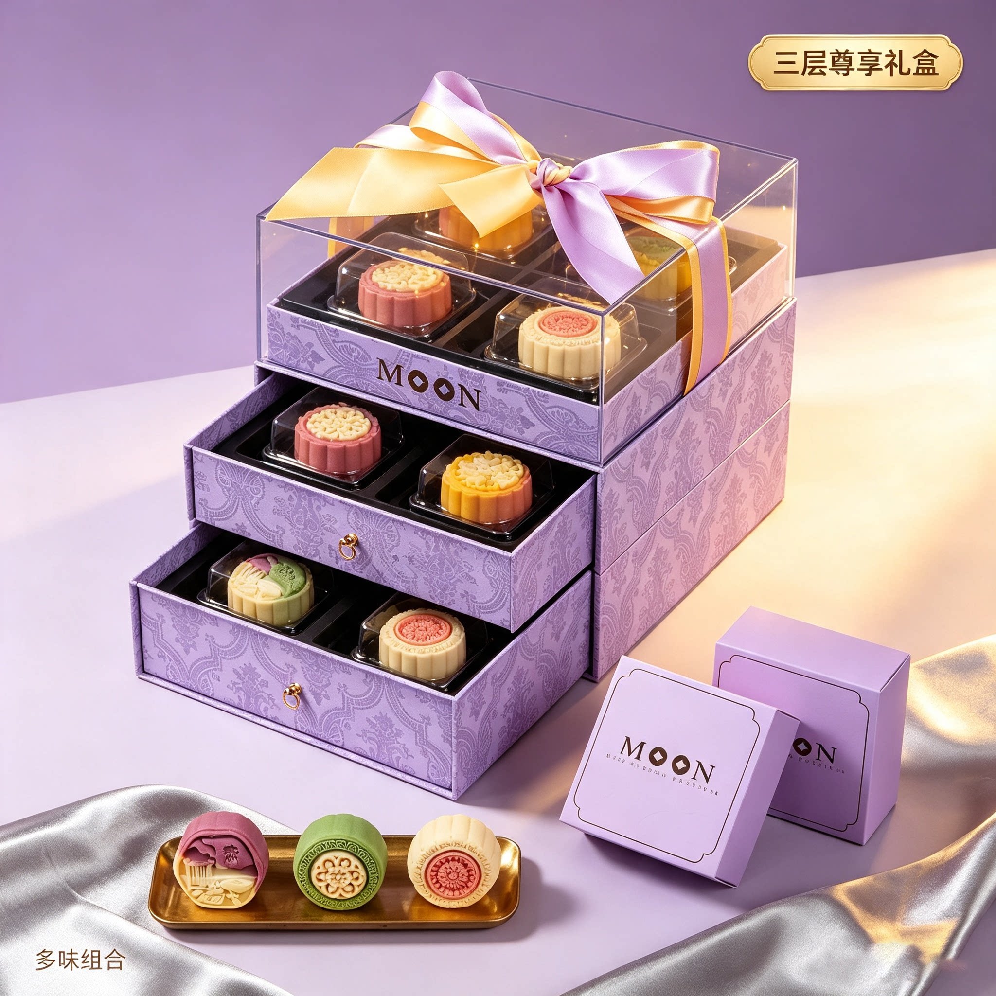 2026中秋广式冰皮流心月饼礼盒