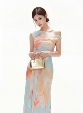 【周子仪】法式油画连衣裙女夏季长裙2026年新款高级设计感裙子