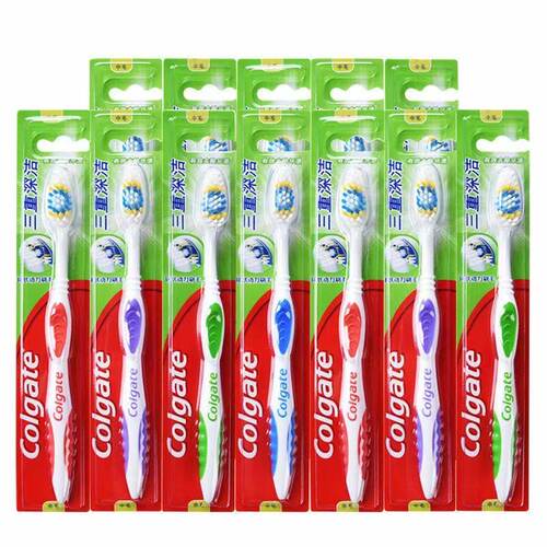 高露洁牙刷2元三重深洁中毛清洁成人刷牙口腔洁净护牙龈