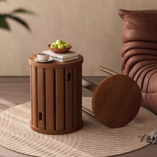 实木小凳子家用可叠放茶几组合圆凳餐桌凳客厅折叠堆放收纳椅矮凳