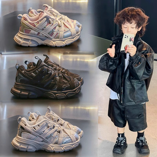 男童2026年春秋季老爹鞋新款儿童脏脏运动鞋巴黎家女童软底跑步鞋
