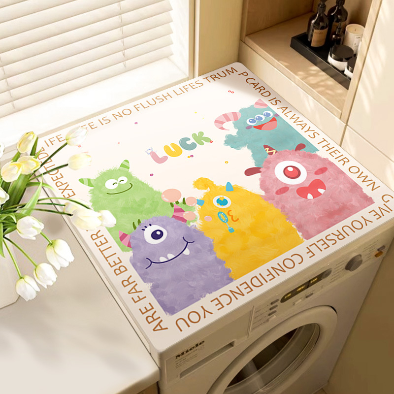 滚筒洗衣机盖垫防尘垫烘干机防晒罩垫冰箱顶防尘盖布台面吸水