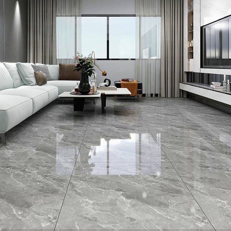抛釉瓷砖600x600客厅卧室通体大理石纹灰色抛光砖防滑耐磨地砖800
