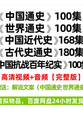 中国通史近代史古代史世界通史历史纪录片高清影片素材解说词文案