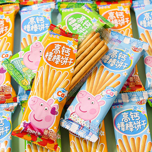 小猪佩奇高钙棒棒手指饼干磨牙棒宝宝零食61六一儿童节礼物216g