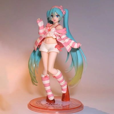 18cm Hatsune Miku Anime Action Figure Kawaii Loungewear Hats