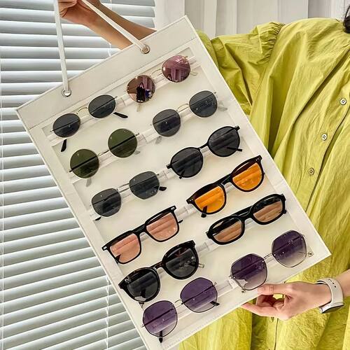 1pc,Rice white glasses storage bag, sunglasses storage bag,