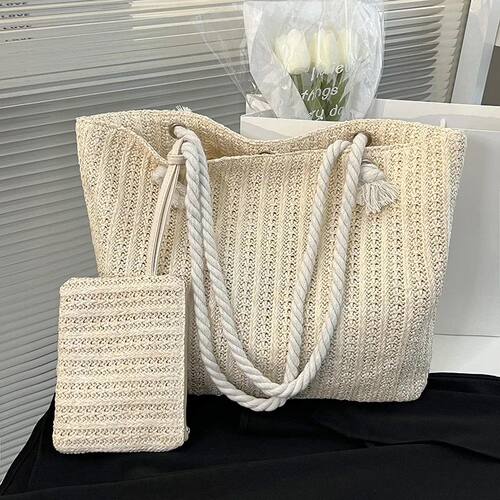 1PCS Fashionable straw-woven bags Women Handbags Fashion Lar