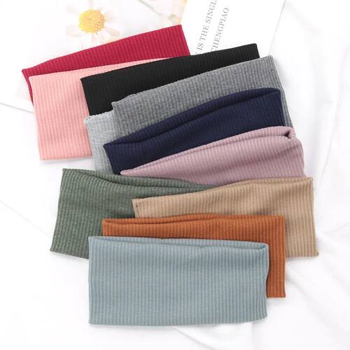 Women Solid Hairband Wide Hair Bands Elastic Headband Makeup