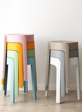 Plastic stools, household chairs塑料凳子家用可叠放圆凳椅子
