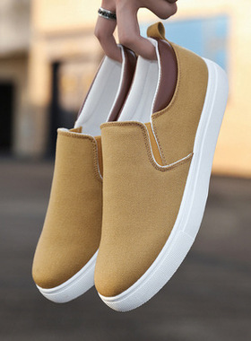 Summer canvas shoes men slip-on shoes man 帆布鞋男套脚休闲鞋