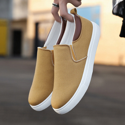 Summer canvas shoes men slip-on shoes man 帆布鞋男套脚休闲鞋