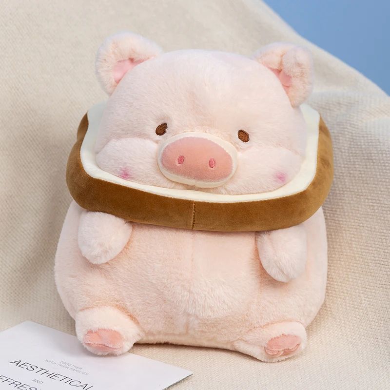 Kawaii Pink Pig Lulu Bread Piglet Plush Toy Stuffed Soft Ani