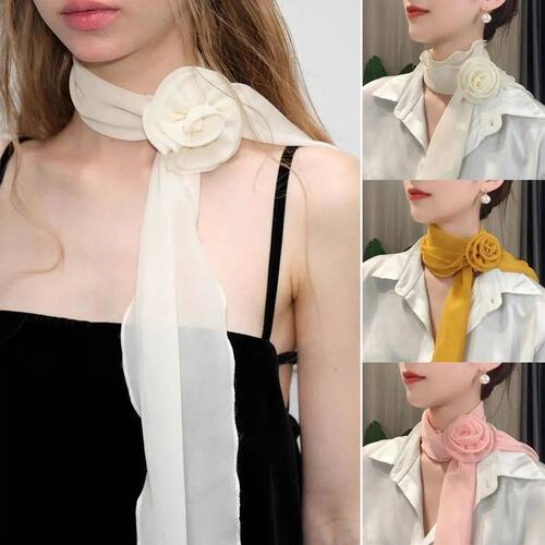 Stylish Luxury Chiffon Scarf Trendy Elegant Floral Scarf Sha